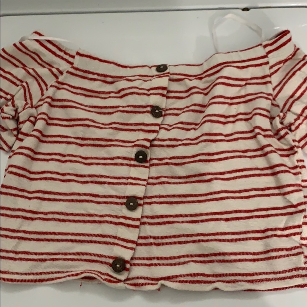 Off the shoulder crop top